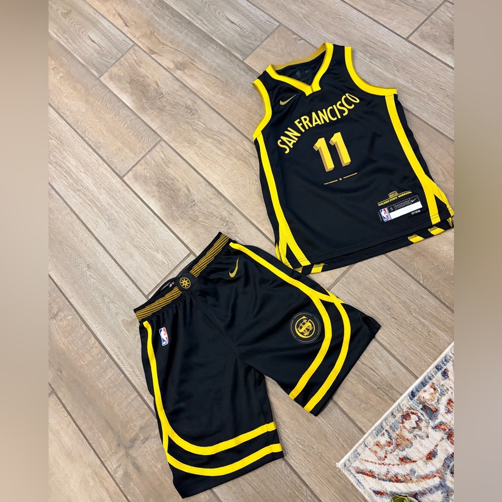 Nike Klay Thompson Golden State Warriors City Swingman jersey and shorts youth S